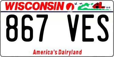 WI license plate 867VES