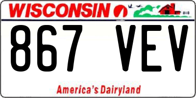 WI license plate 867VEV