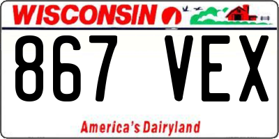 WI license plate 867VEX