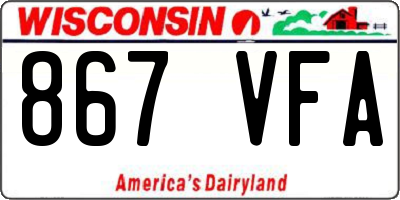 WI license plate 867VFA