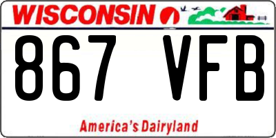 WI license plate 867VFB