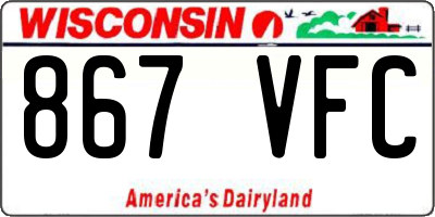 WI license plate 867VFC