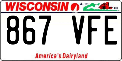 WI license plate 867VFE