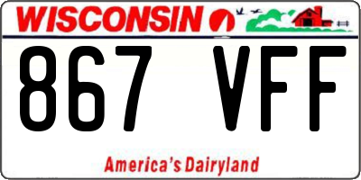 WI license plate 867VFF