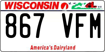 WI license plate 867VFM