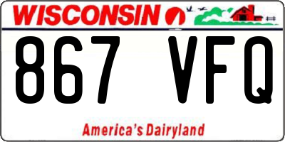 WI license plate 867VFQ