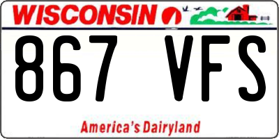 WI license plate 867VFS