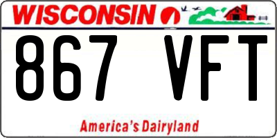 WI license plate 867VFT