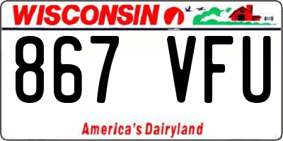 WI license plate 867VFU