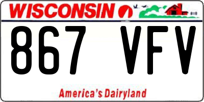 WI license plate 867VFV