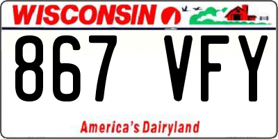 WI license plate 867VFY