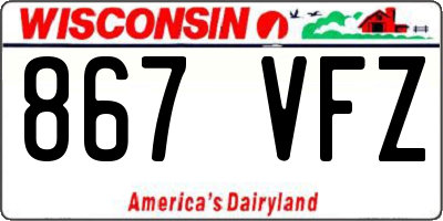 WI license plate 867VFZ