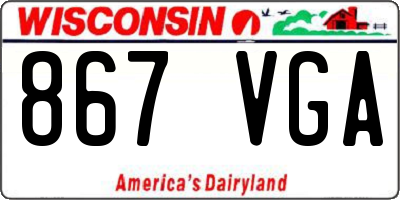 WI license plate 867VGA