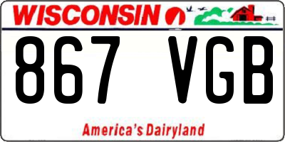 WI license plate 867VGB