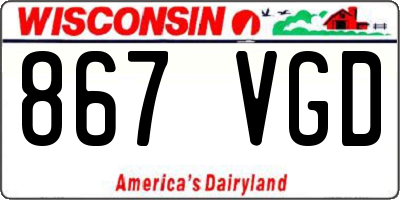 WI license plate 867VGD