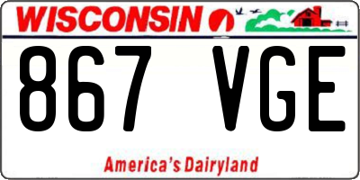 WI license plate 867VGE