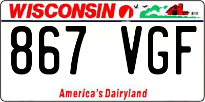 WI license plate 867VGF
