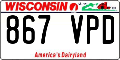 WI license plate 867VPD