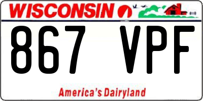 WI license plate 867VPF