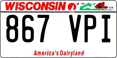 WI license plate 867VPI