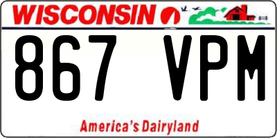 WI license plate 867VPM