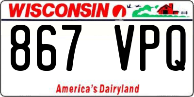WI license plate 867VPQ