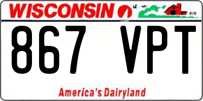 WI license plate 867VPT