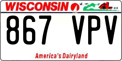 WI license plate 867VPV