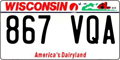 WI license plate 867VQA