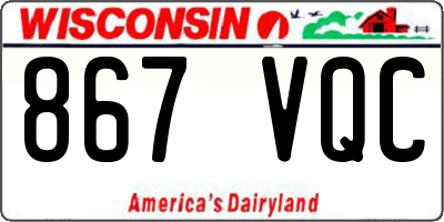 WI license plate 867VQC