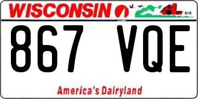 WI license plate 867VQE
