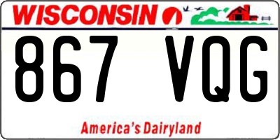 WI license plate 867VQG