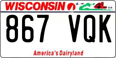 WI license plate 867VQK
