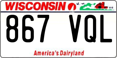 WI license plate 867VQL