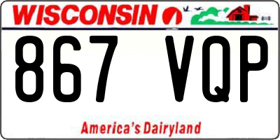 WI license plate 867VQP