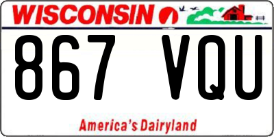 WI license plate 867VQU