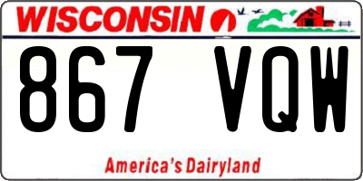 WI license plate 867VQW