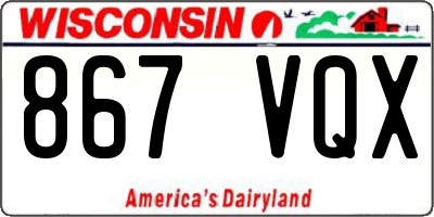 WI license plate 867VQX