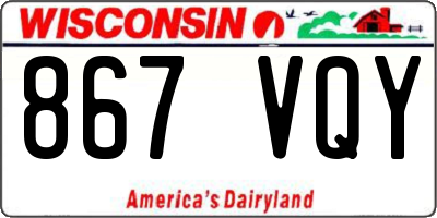 WI license plate 867VQY