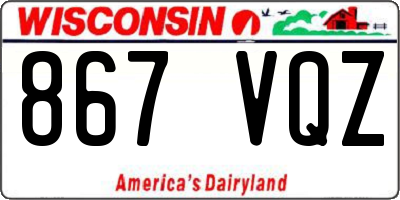 WI license plate 867VQZ