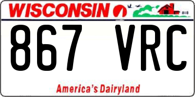 WI license plate 867VRC