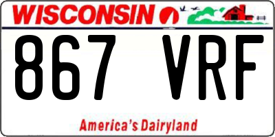 WI license plate 867VRF