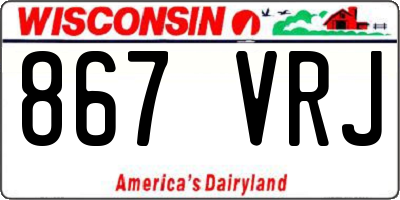 WI license plate 867VRJ