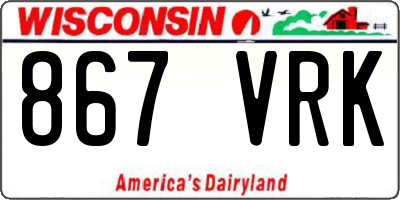 WI license plate 867VRK