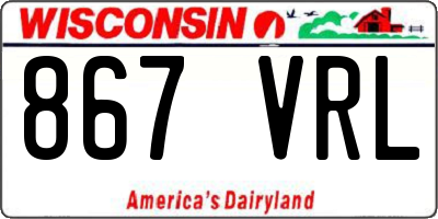 WI license plate 867VRL