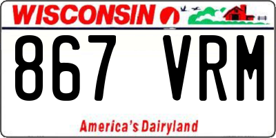 WI license plate 867VRM