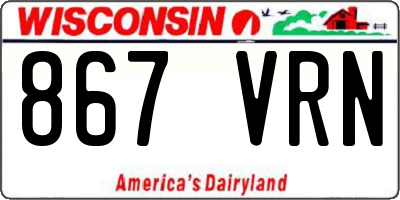 WI license plate 867VRN