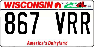 WI license plate 867VRR
