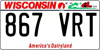 WI license plate 867VRT