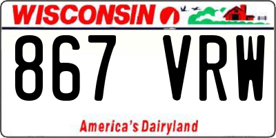 WI license plate 867VRW